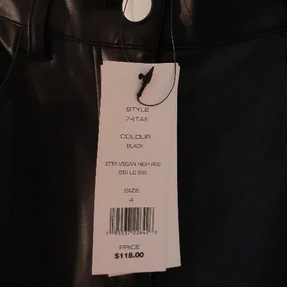 French Connection Faux Leather Pants sz4 - Picture 9 of 9